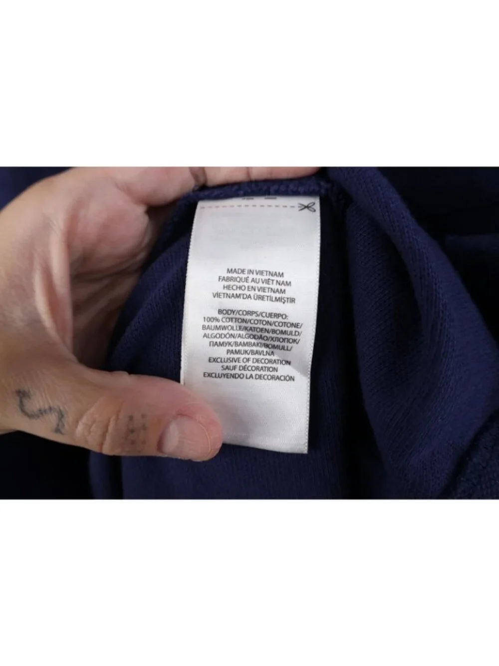 Vintage Ralph Lauren Mens Large Spell Out CP RL 93 Collared Golf Polo Shirt Blue
